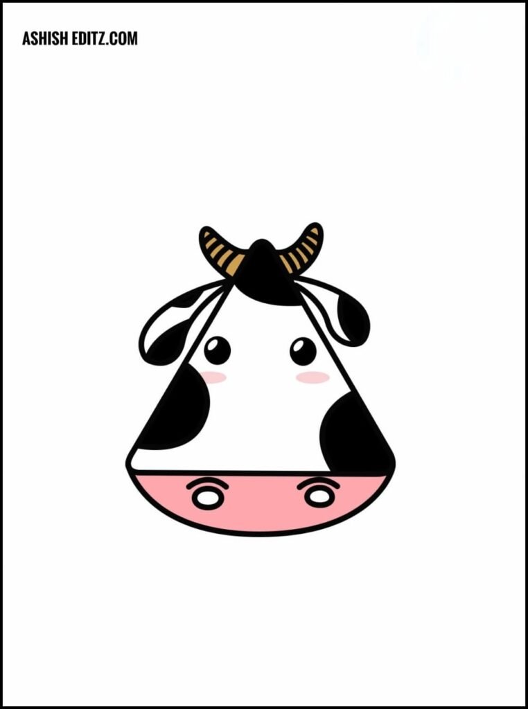 how to draw a cute cow for kids) children's coloring pages #capcut #to... |  TikTok