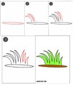 Grass Drawing for kids [ 5 STEPS] -ASHISH EDITZ