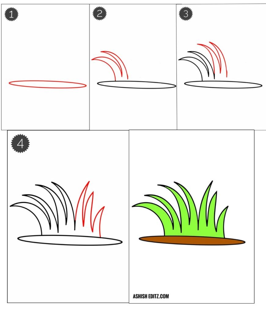 How to Draw Realistic Tall Grass - YouTube