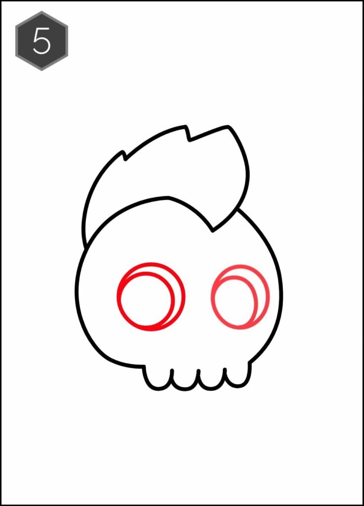 Simple Skull Drawing, HD Png Download - kindpng