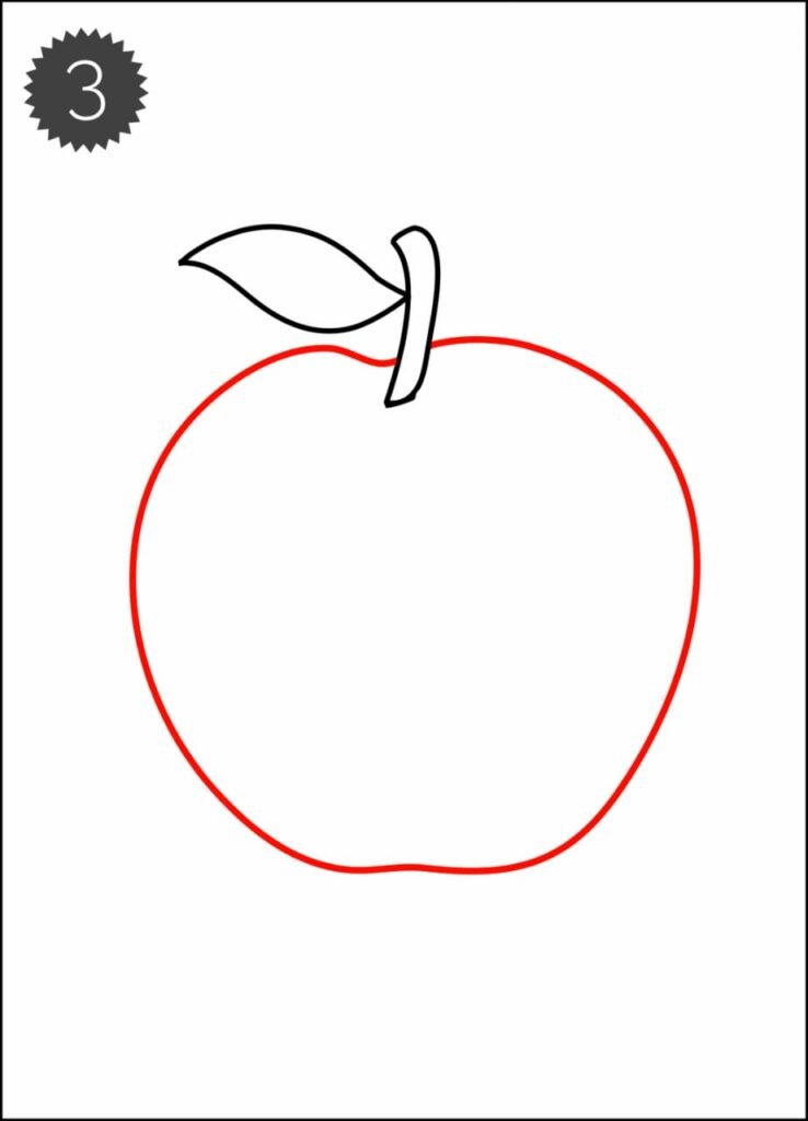 how to draw APPLE step by step | very easy | with dimension #drawing #... |  TikTok