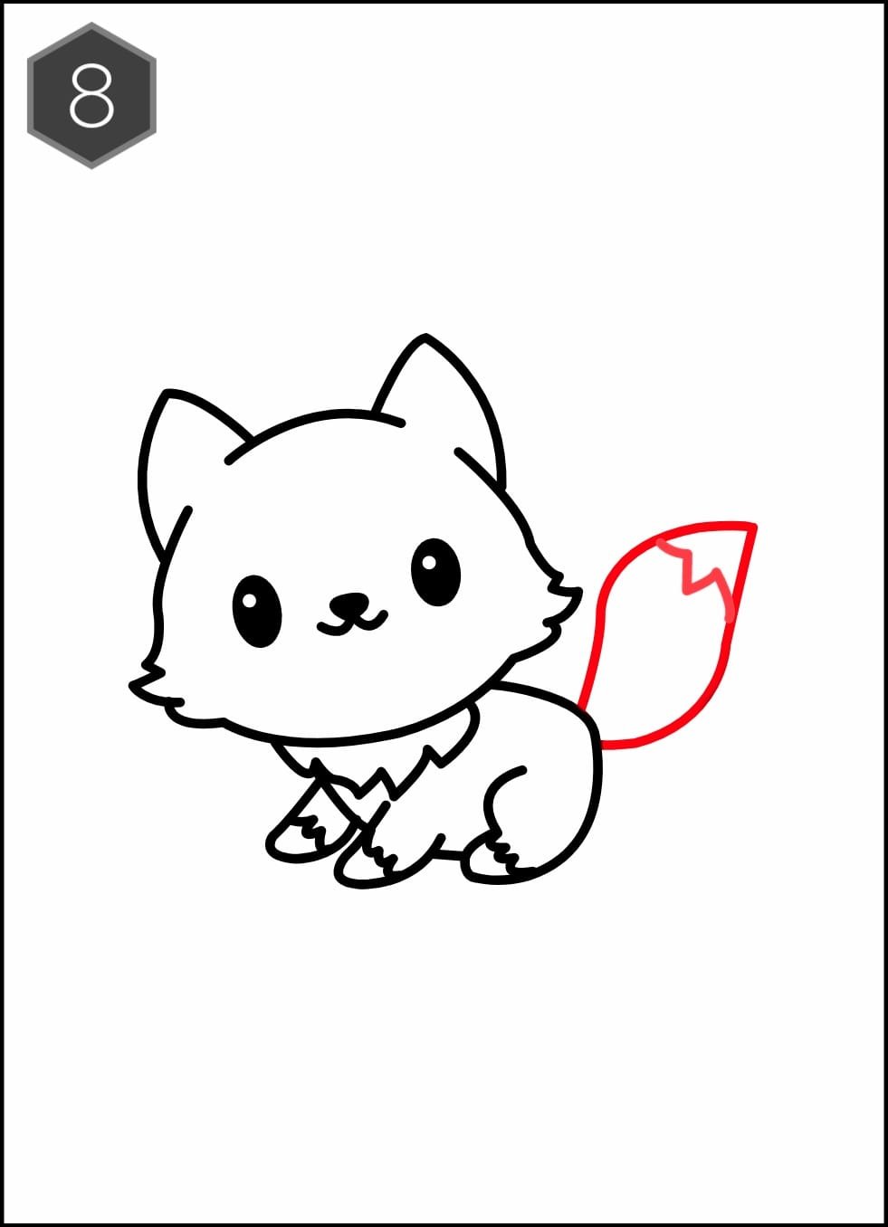 Cute Fox Drawing Easy || simple step by step