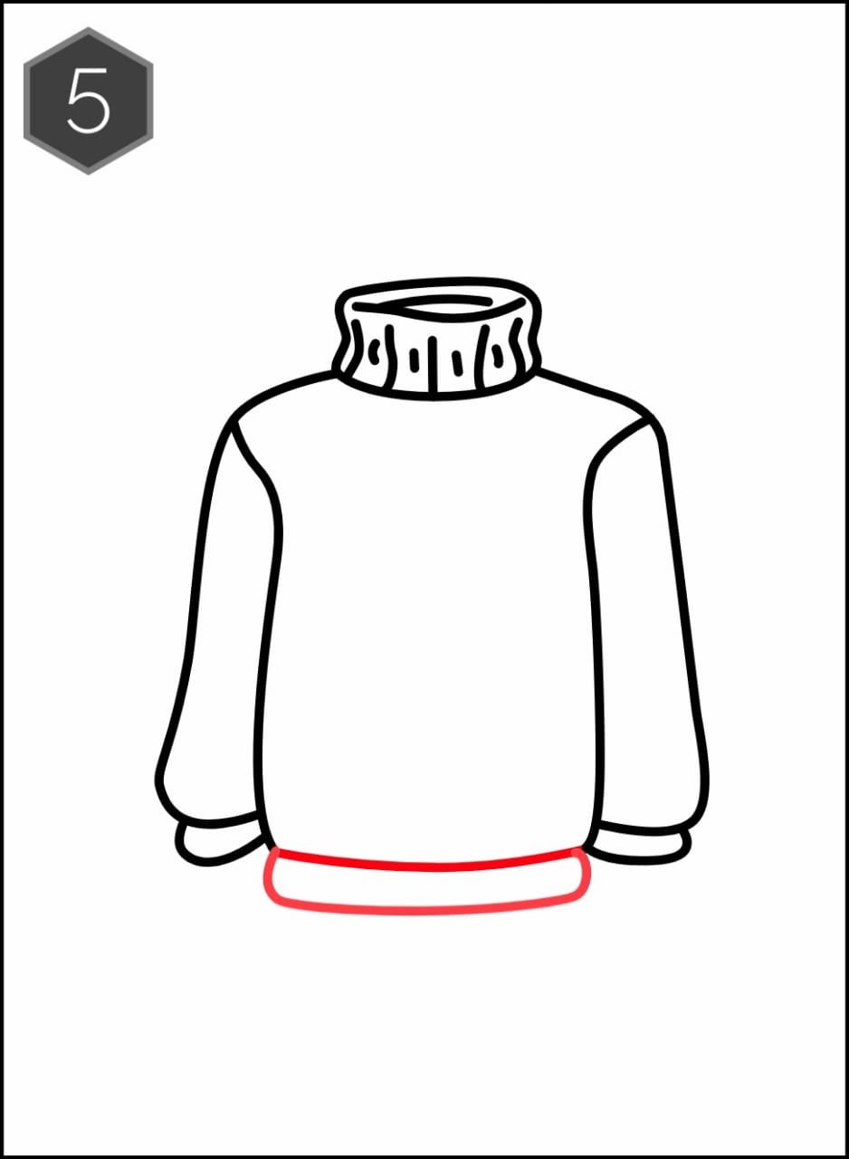How To Draw A Sweater Step By Step