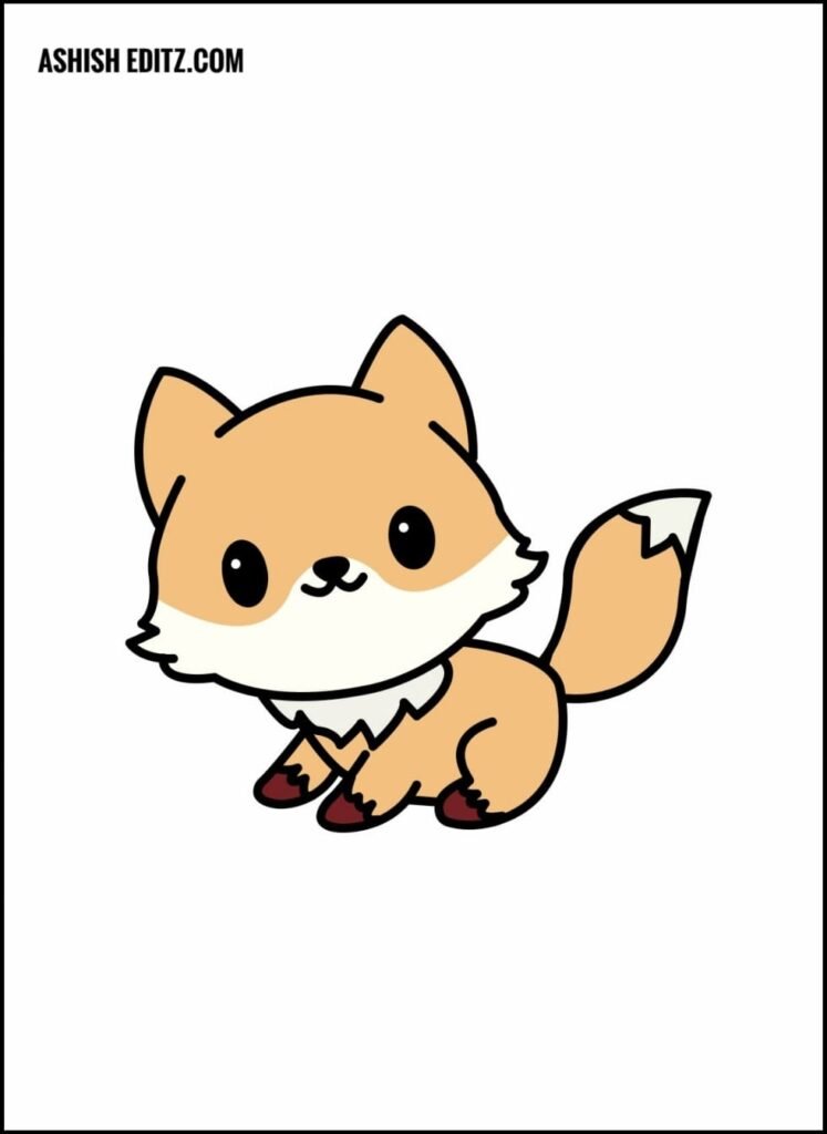 Transparent Kawaii Png - Kawaii Cute Fox Drawing, Png Download ,  Transparent Png Image - PNGitem