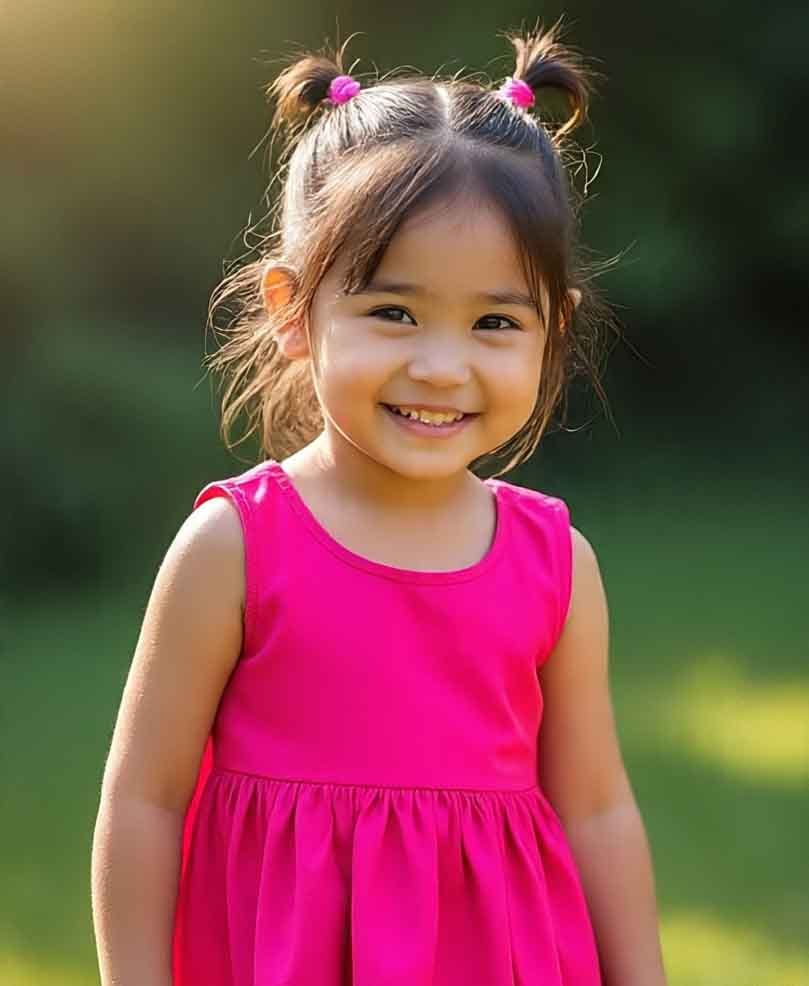 Stylish doll girl cartoon