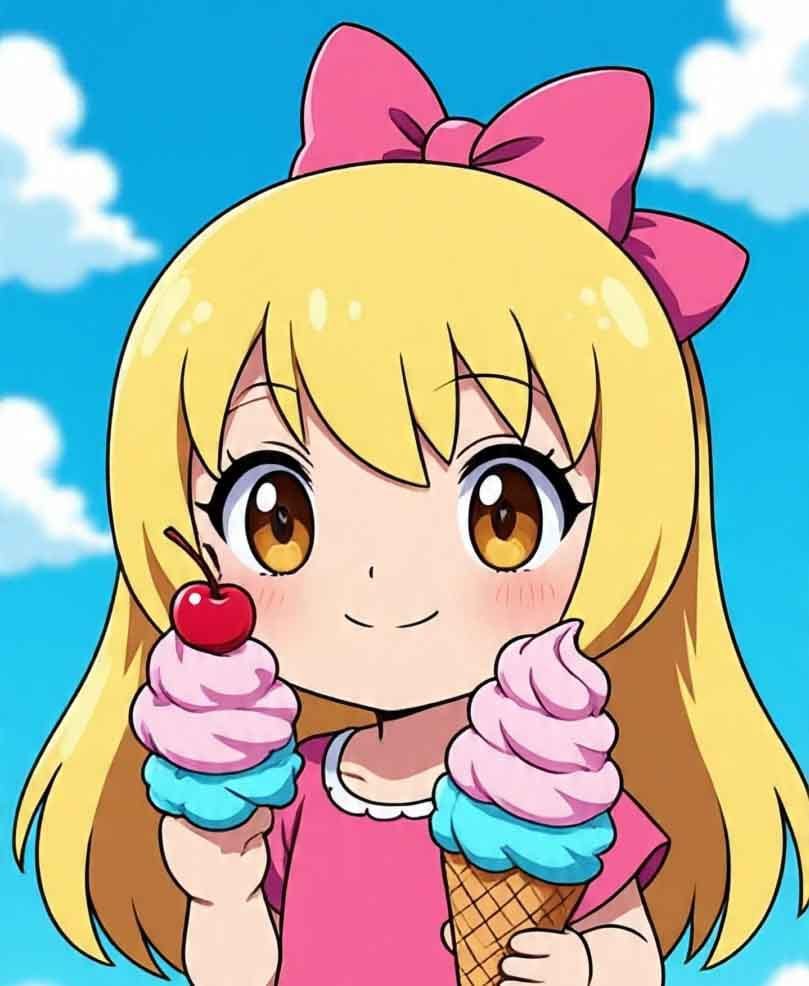 Stylish girl cartoon photo