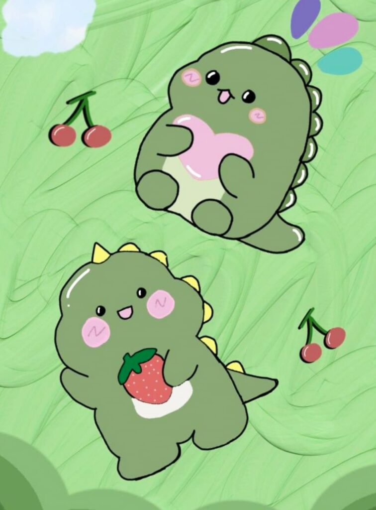 dino wallpaper cute