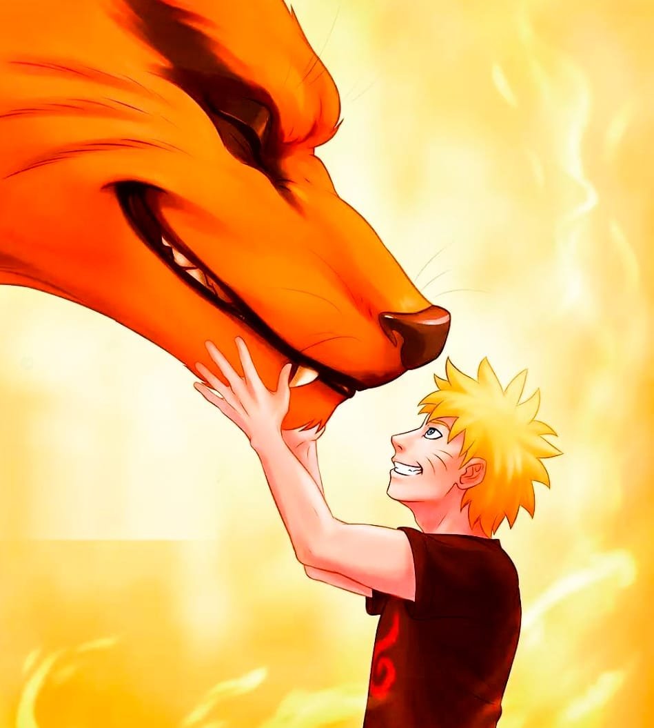 Naruto And Kurama, naruto, anime, HD wallpaper | Peakpx