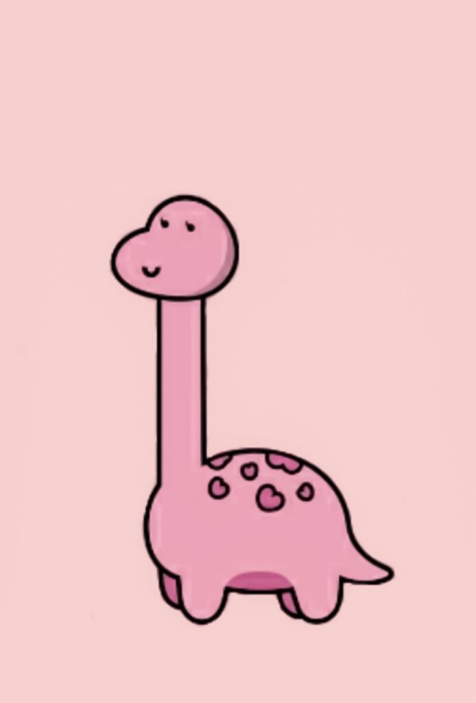 pink dino wallpaper HD