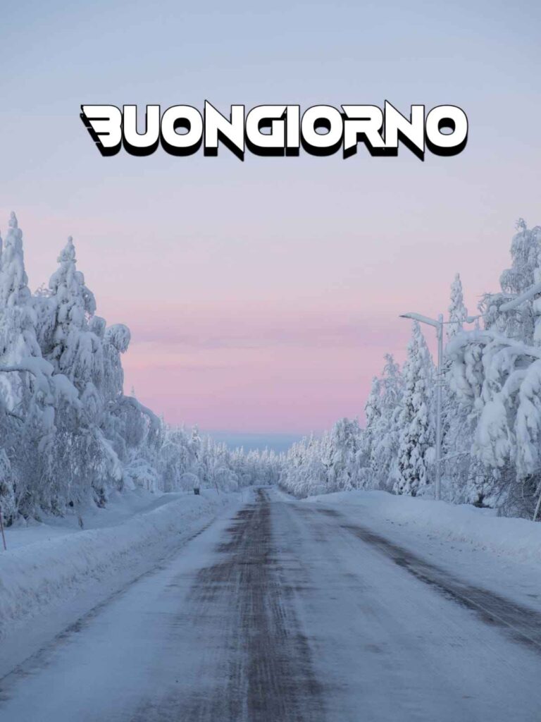 augurando buongiorno invernale