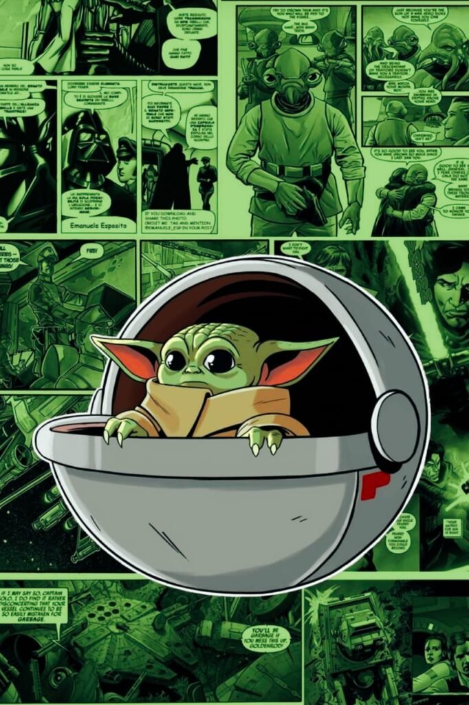 baby yoda wallpaper gif