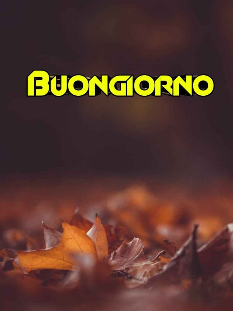 scritta buongiorno autunnale