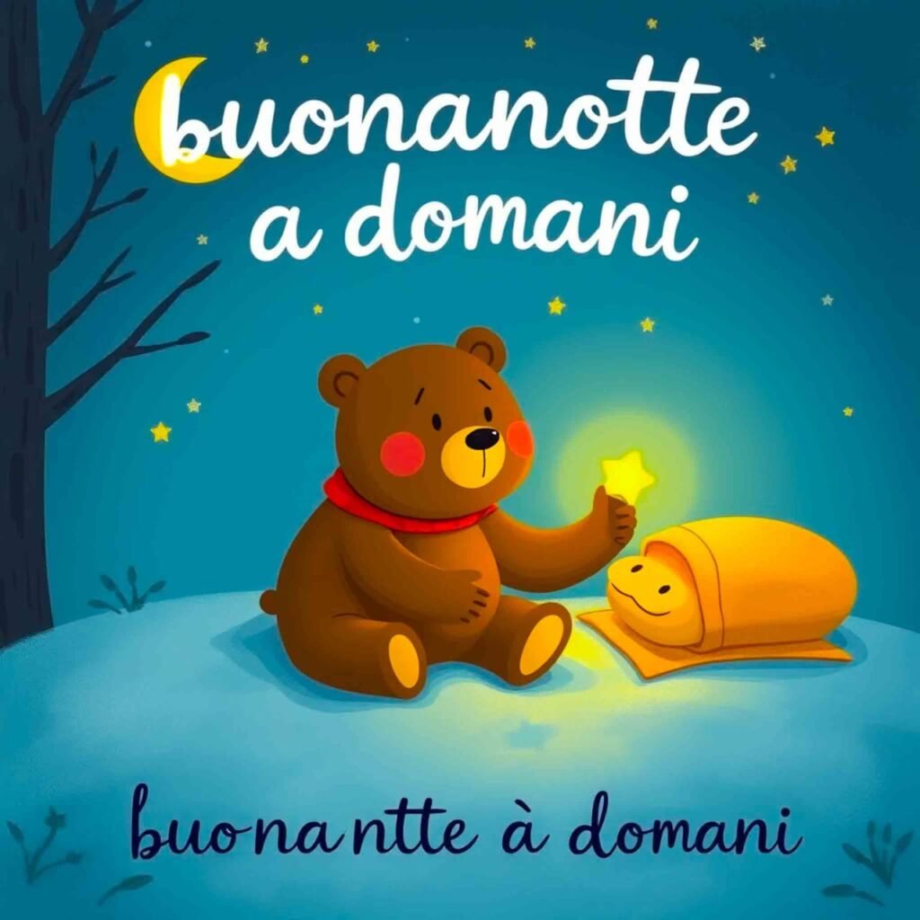 Si vede l'orso giocare con le stelle di notte