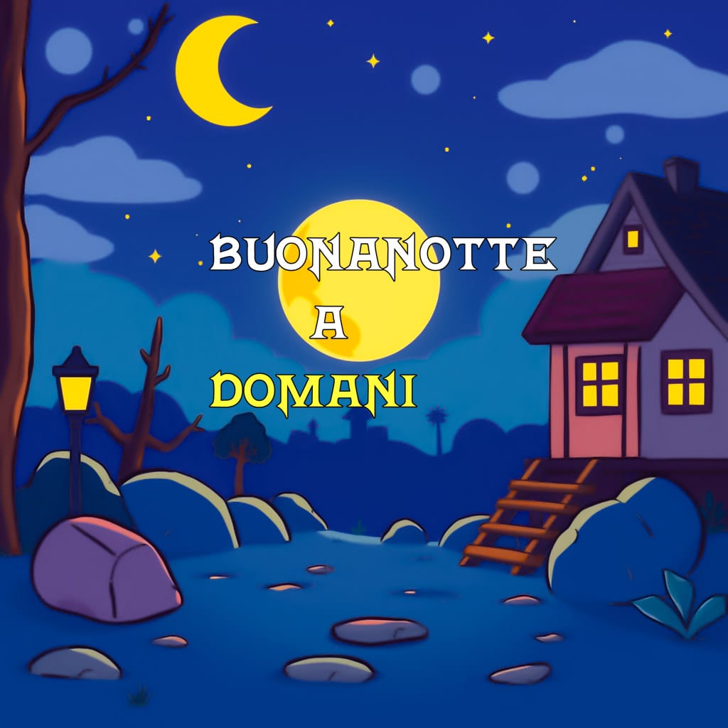 divertente buonanotte a domani​