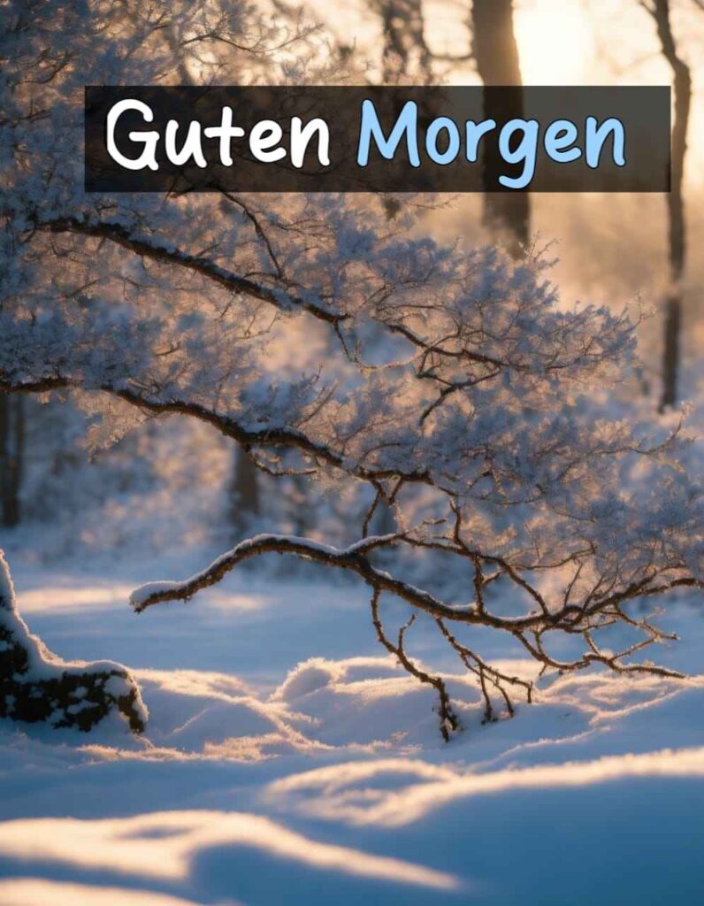 guten morgen winter lustig