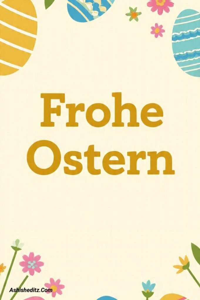 Festliche Ostergrüße mit Hasen und Eiern