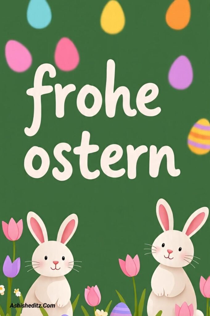 Frohe Ostern, lustige und farbenfrohe Kinderbilder