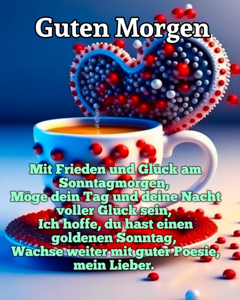 guten morgen sonntag bilder mit herz