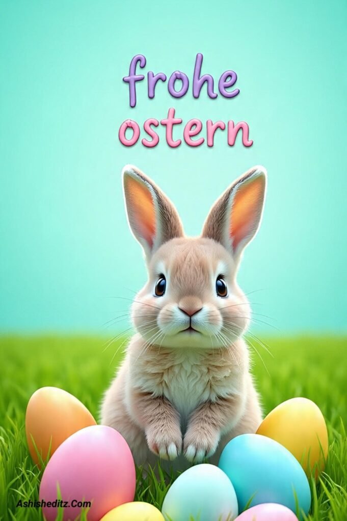 Frohe Ostern, lustige und niedliche Bilder mit Hasen