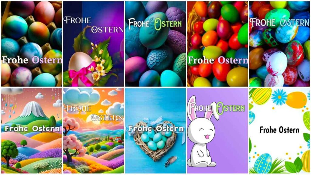 frohe ostern schriftzug