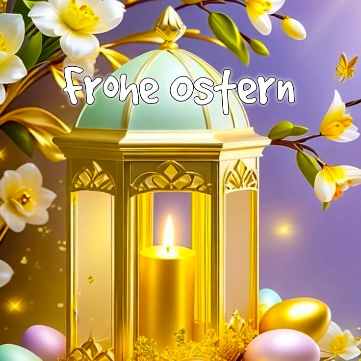 schriftzug frohe ostern modern