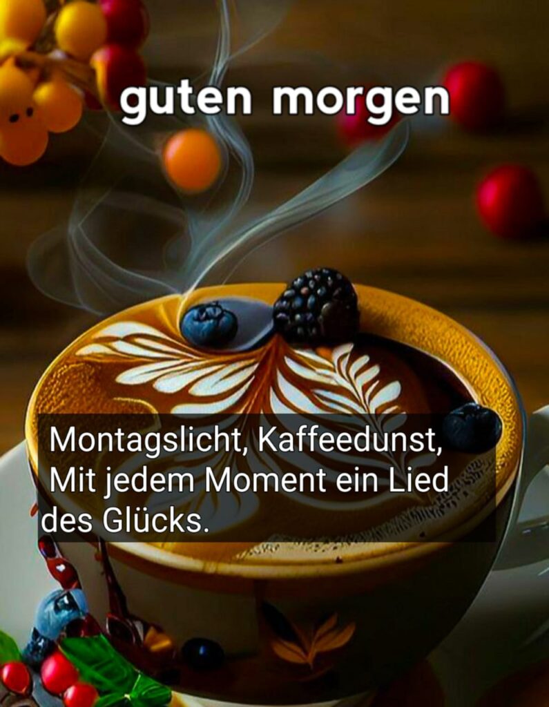 guten morgen montag kaffee hd