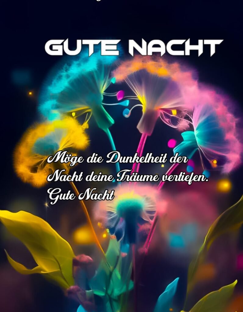 Bunte natürliche Blume Gute Nacht Bilder