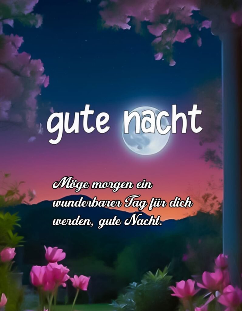 Gute-Nacht-Wünsche mit schöner Gruppe und sehr guter Poesie