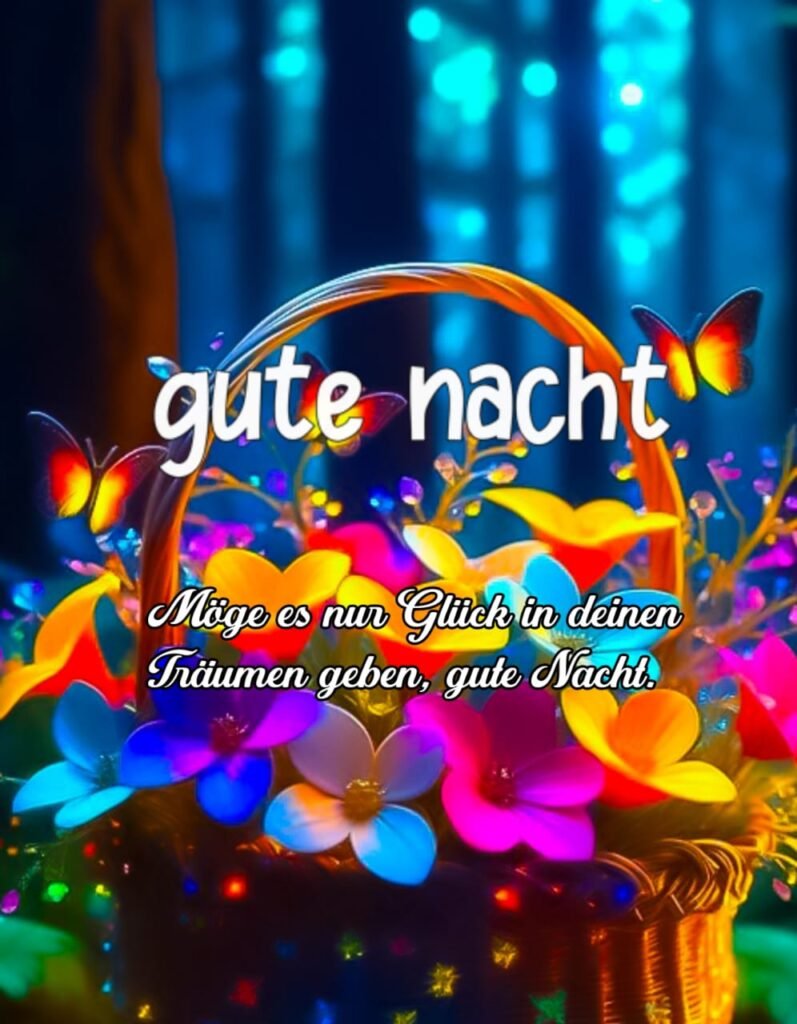 Nachts blühen Blumen und wünschen euch allen eine gute Nacht