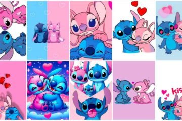 cute stitch and angel wallpaper