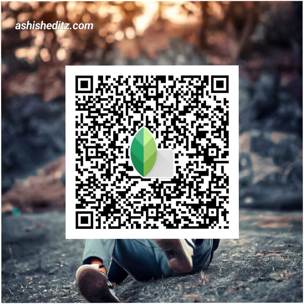 Snapseed QR codes black background