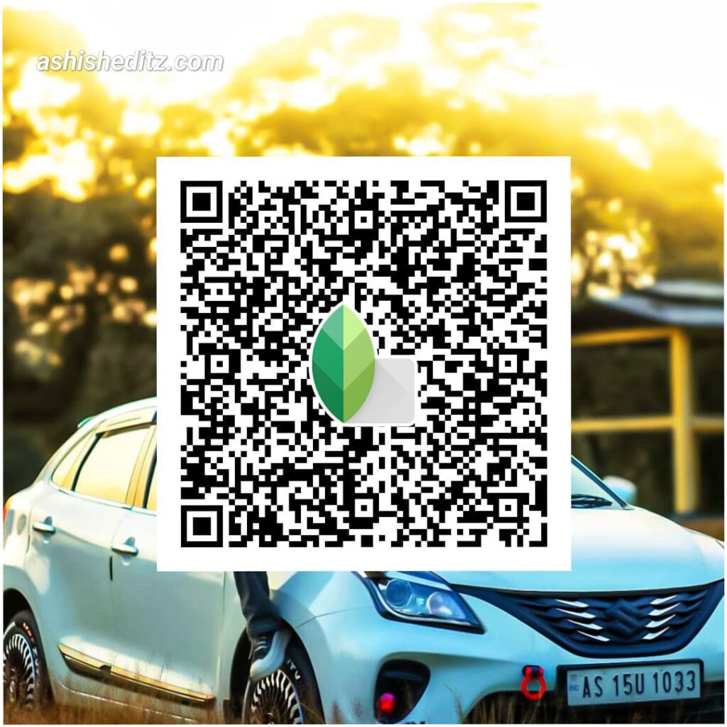 Snapseed QR codes car background