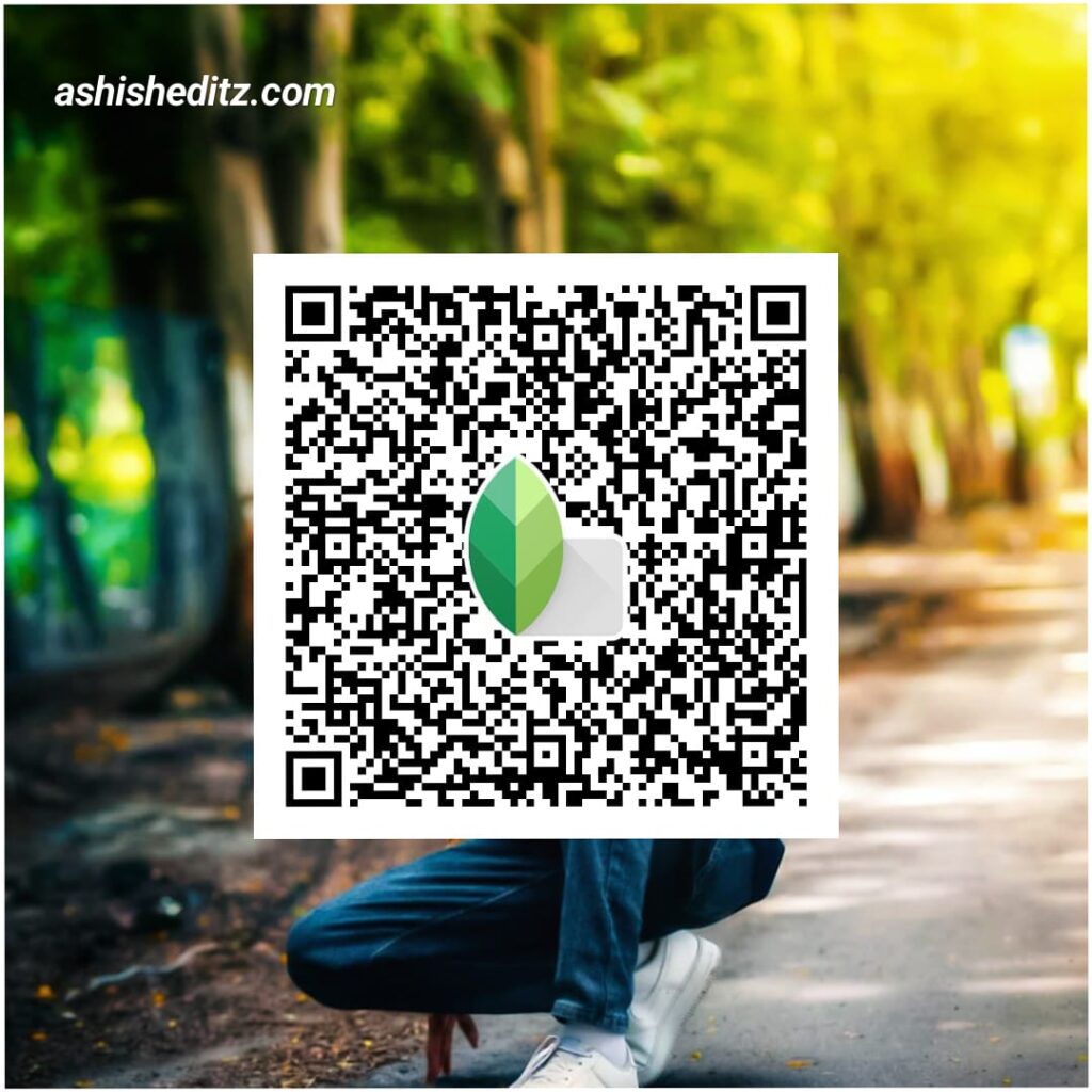 Snapseed QR codes green background