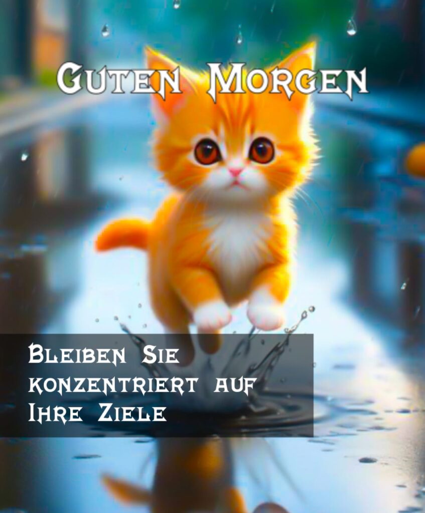 guten morgen grüße mit katzen bilder​