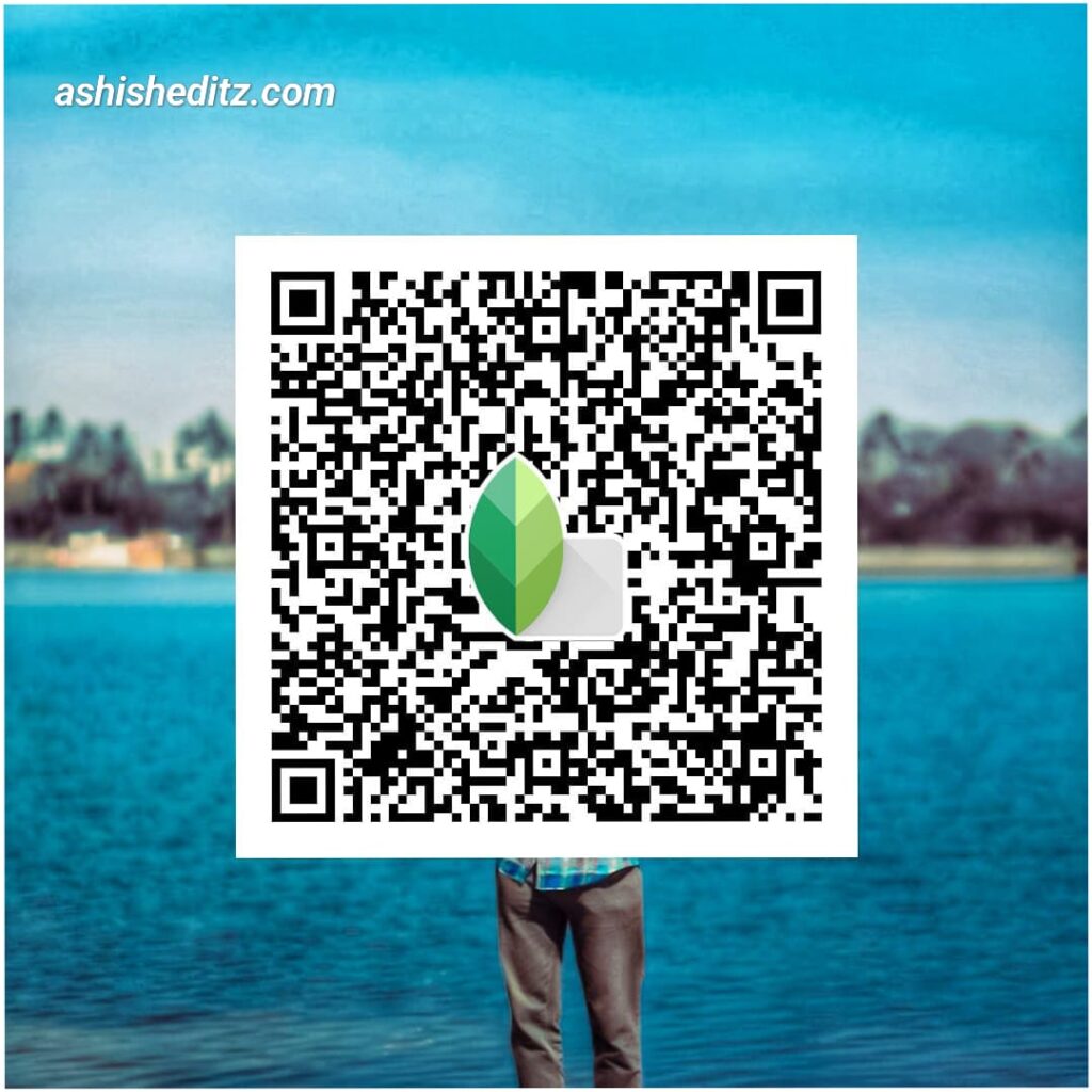 snapseed qr codes blur background blue