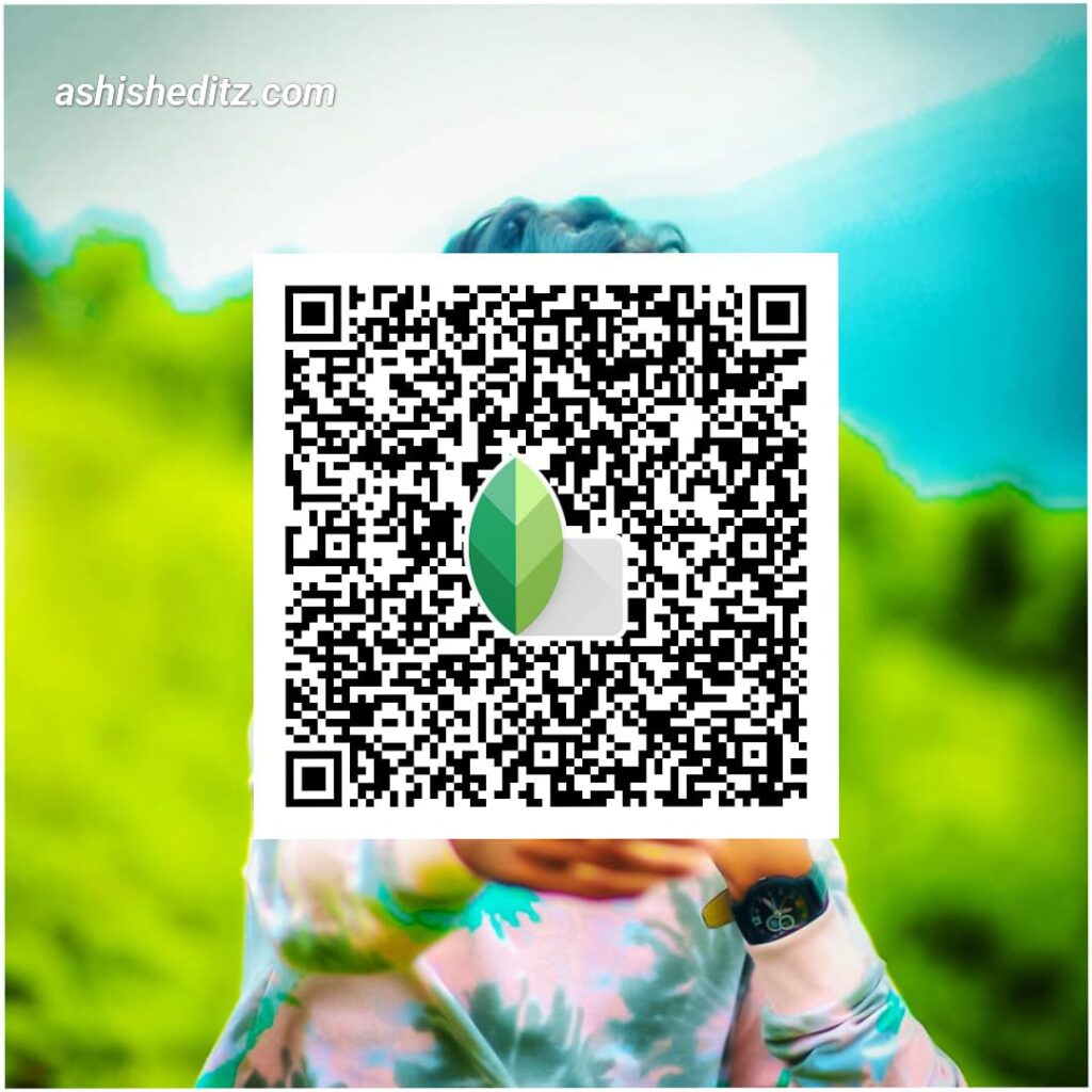 snapseed qr codes green background