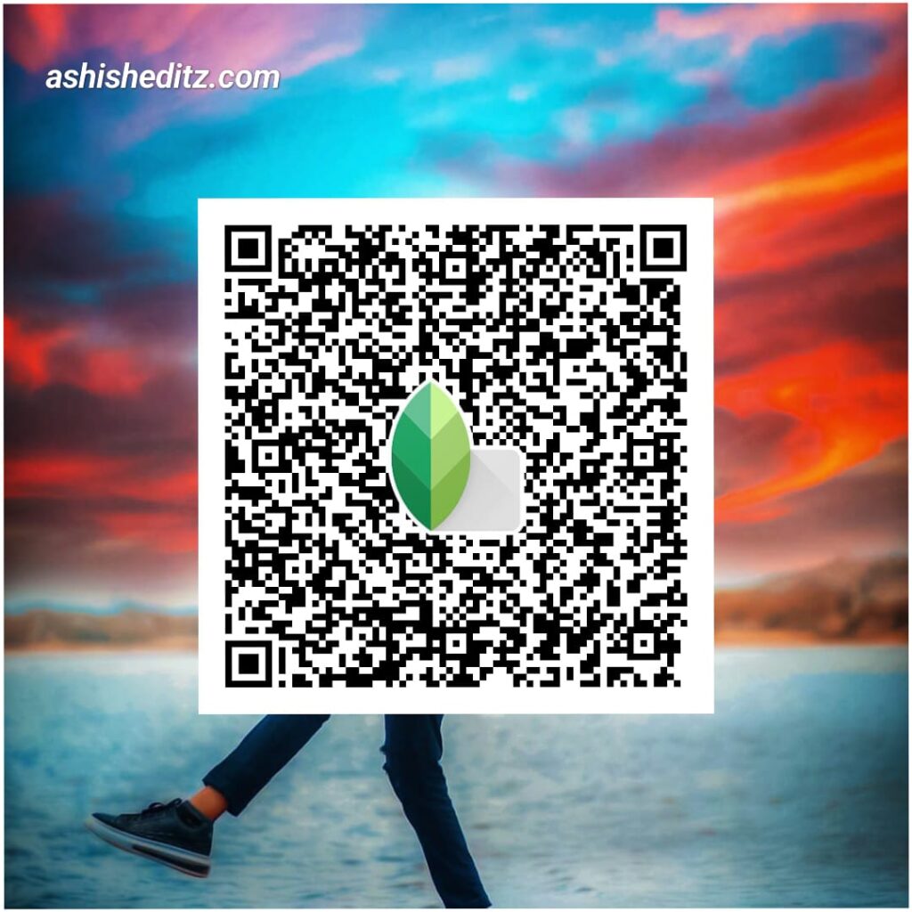 snapseed qr codes red sky background