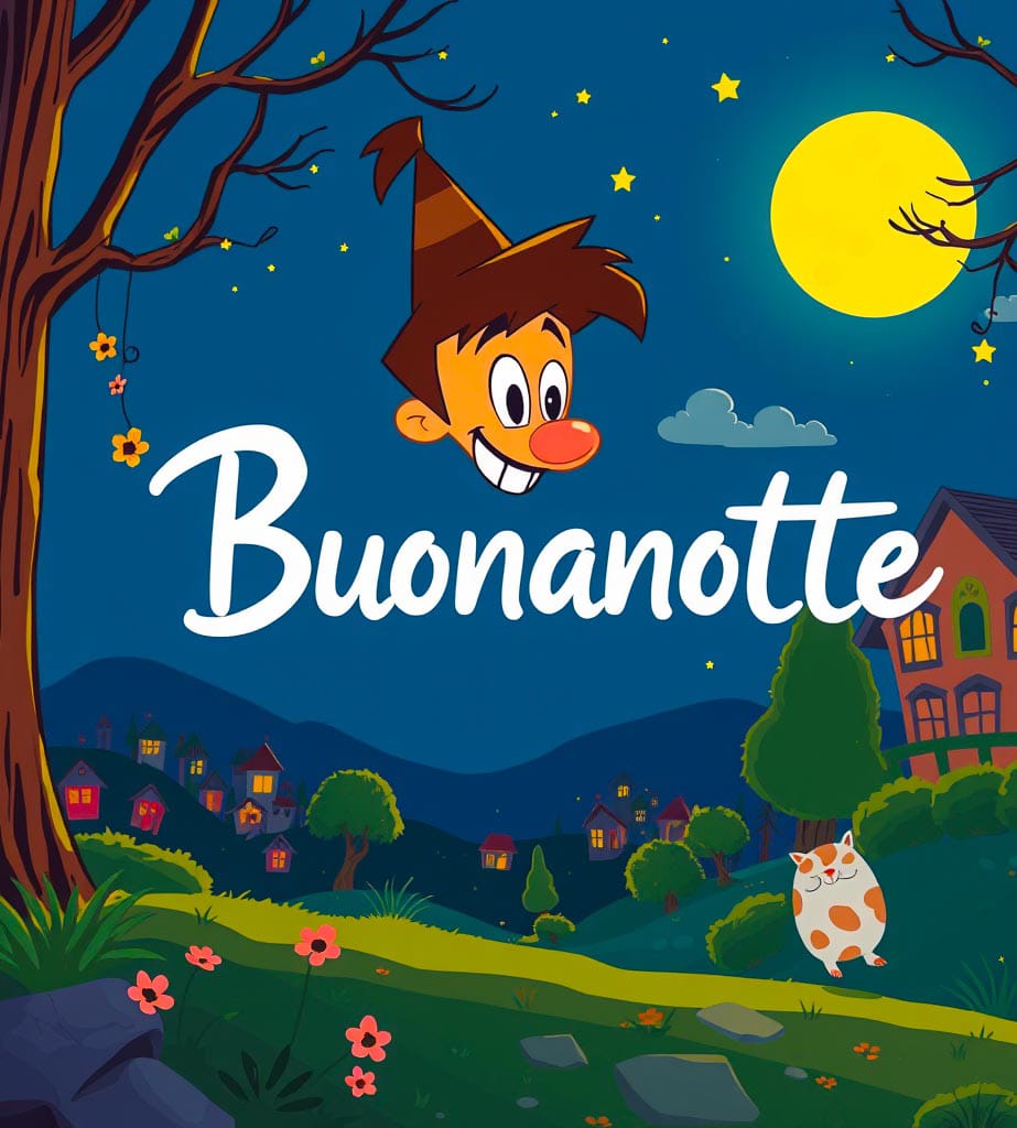 ridendo cartone animato buonanotte
