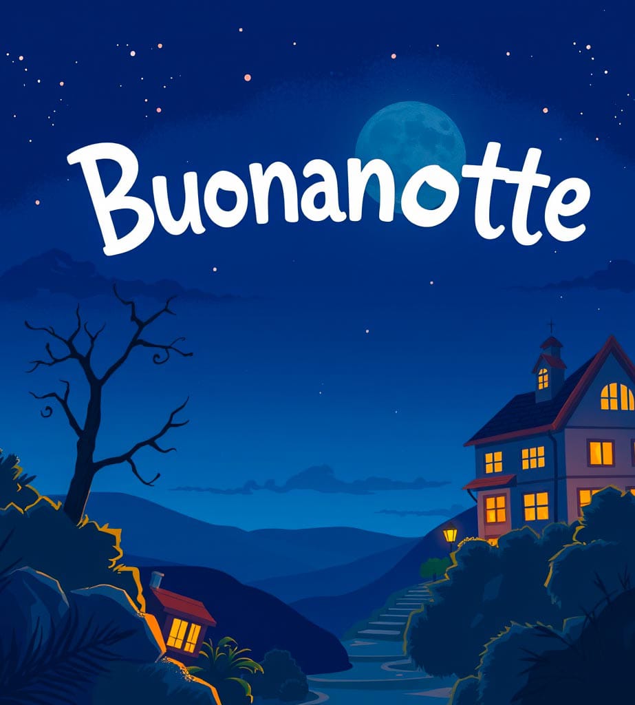  cartone animato ragazza e buonanotte a casa
