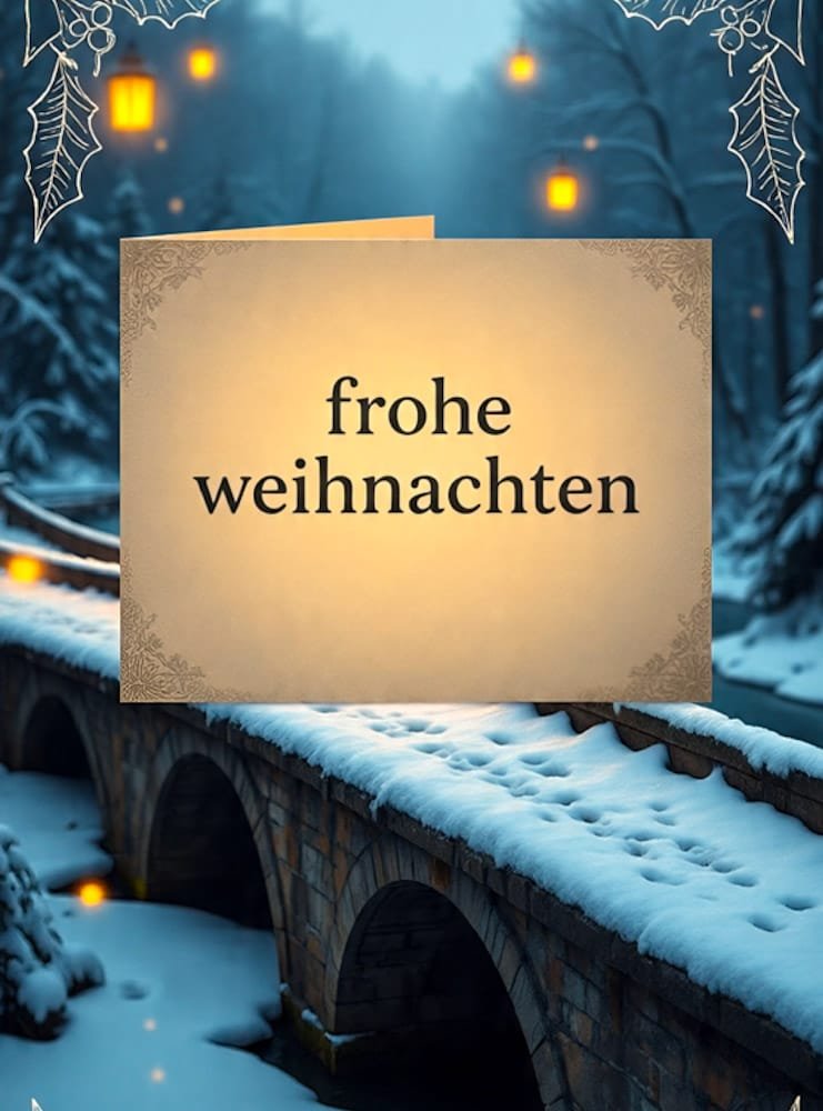 Frohe Weinachten WhatsApp-Grußkarte
