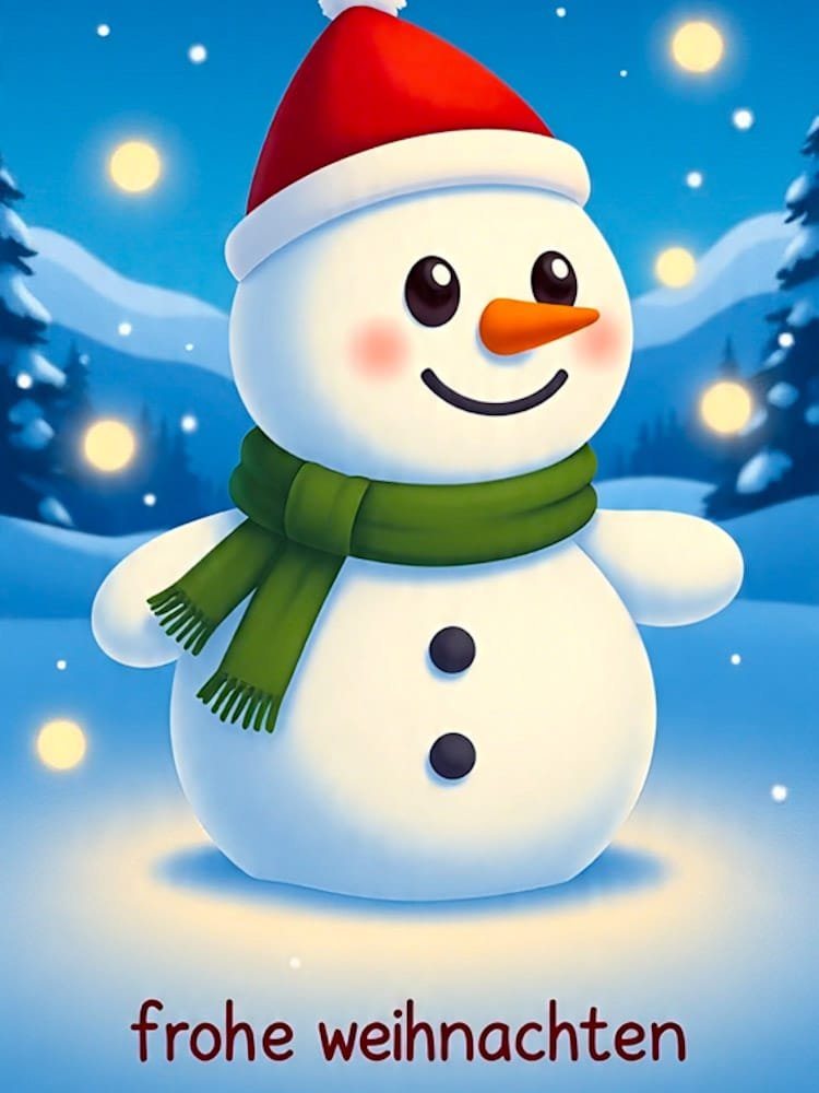 Weihnachtsgrüße-Bild mit rotem und goldenem Thema