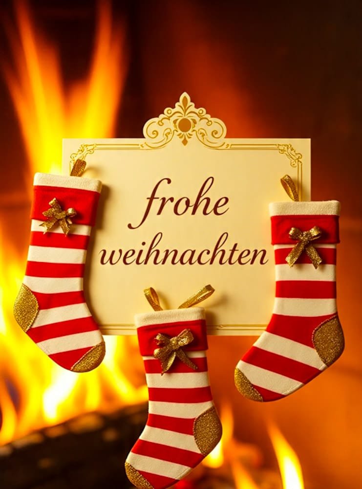 Weihnachtsgrüße per WhatsApp-Bild mit dem Weihnachtsmann