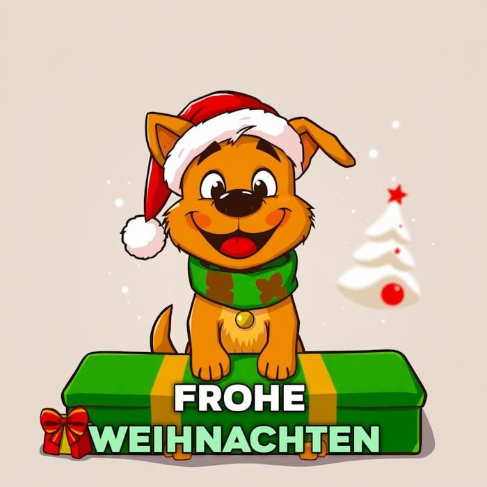 frohe weihnachten hunde bilder 1