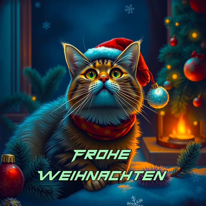 frohe weihnachten katzenbilder 1