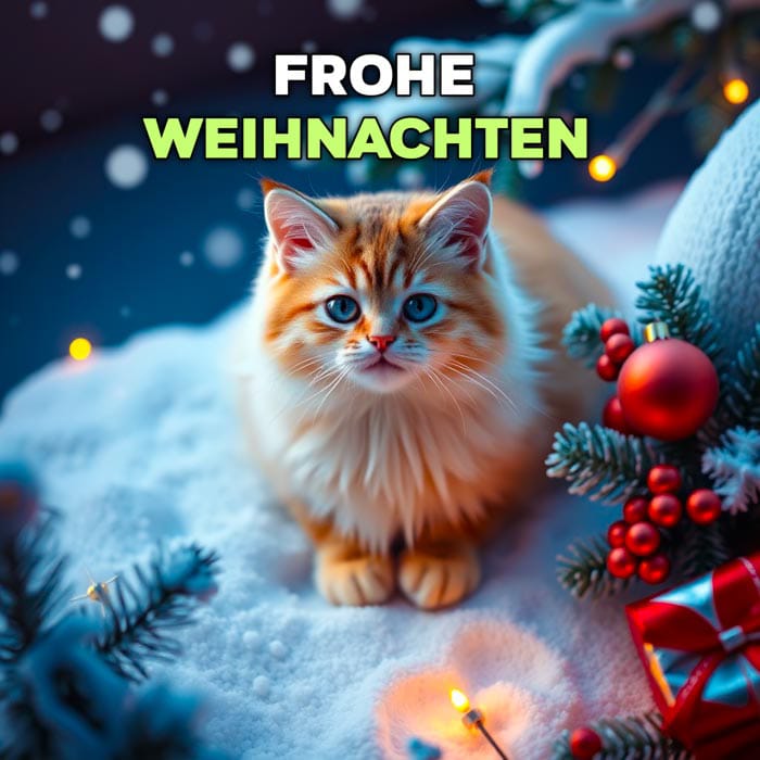 frohe weihnachten katzenbilder 15