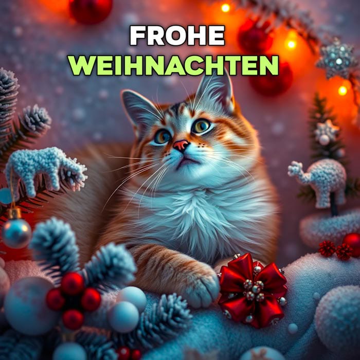 frohe weihnachten katzenbilder 16