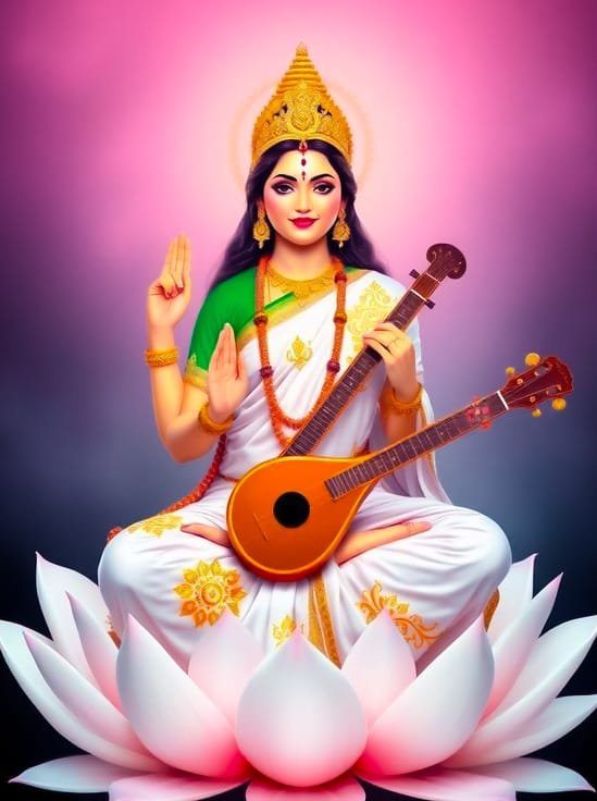 saraswati puja ka photo​