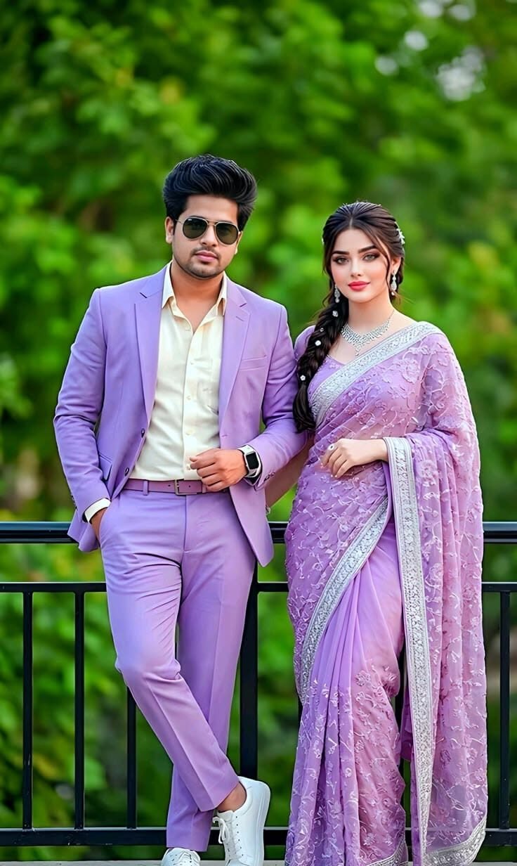 Lavender Traditional Outdoor Couple