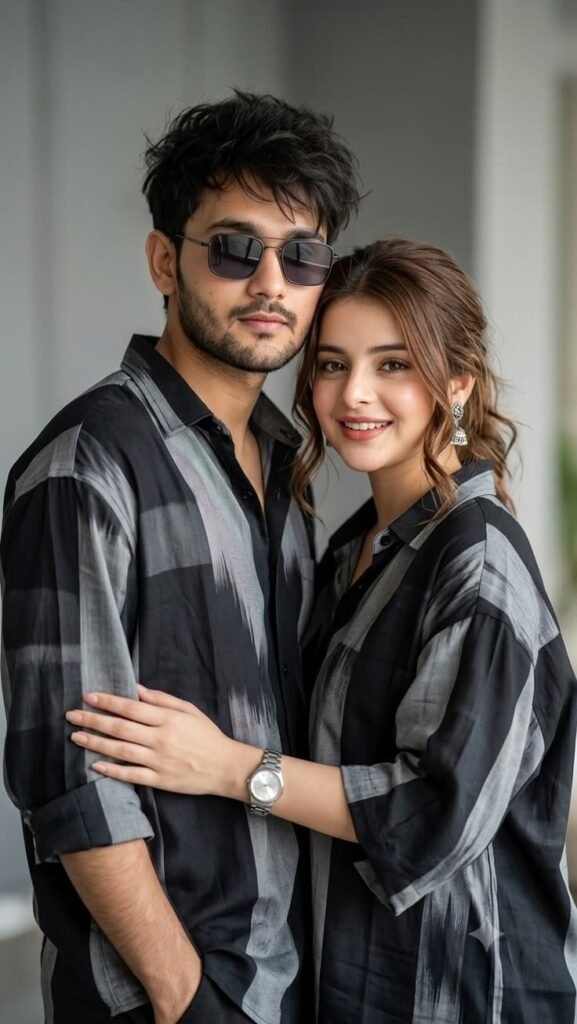 Modern Black Couple Fashion Portrait