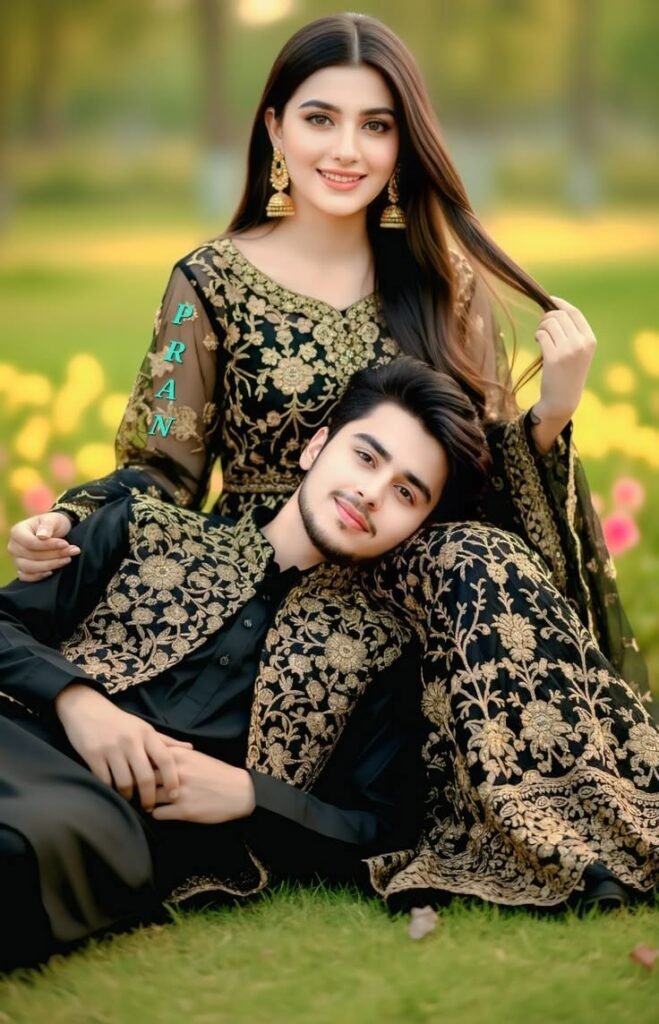 Black Traditional Outfit Garden Couple